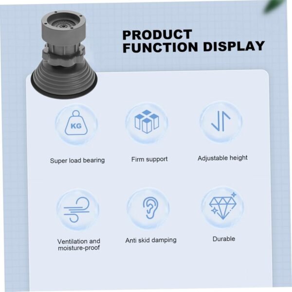 Laundry Pedestal 4 pcs Shock absorbers anti-slip heightening...