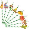 28 Pack Kids Fiesta Party Drinking Straws for Fiesta Cinco D...