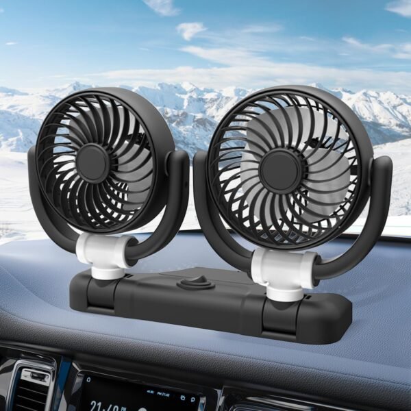 Car Fan - Dual Head USB Fan for Car, (2024 Upgraded) Car Fan...